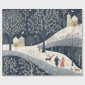 De warmte van de zon in de winter cadeaupapier (Vlak)