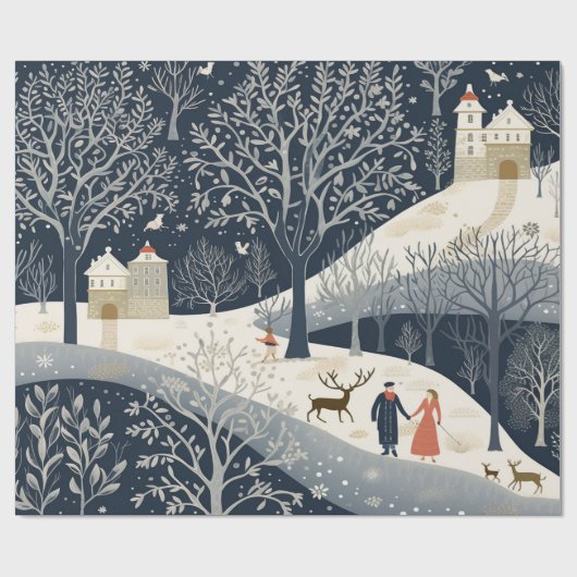 De warmte van de zon in de winter cadeaupapier (Vlak)