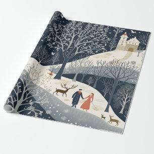 De warmte van de zon in de winter cadeaupapier