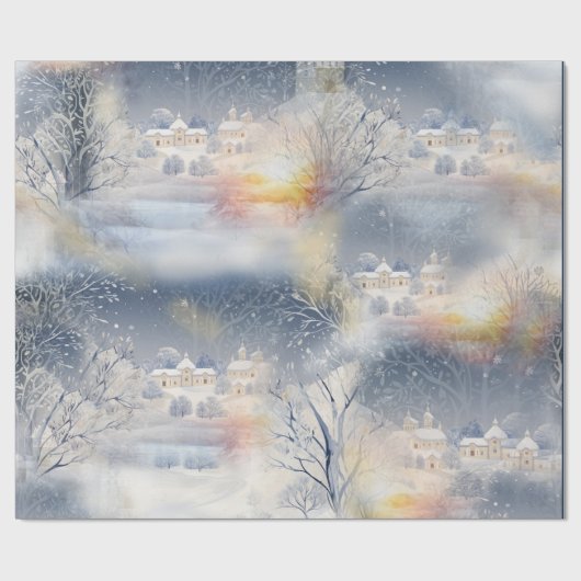 De warmte van de zon in de winter cadeaupapier (Vlak)