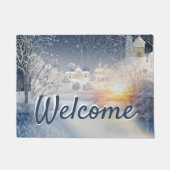 De warmte van de zon in de winter deurmat (Voorkant)