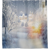 De warmte van de zon in de winter douchegordijn (Voorkant)