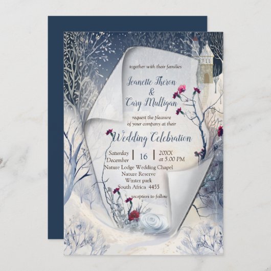 De warmte van de zon in de winter kaart (Voorkant / Achterkant)