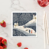 De warmte van de zon in de winter servet (Insitu)