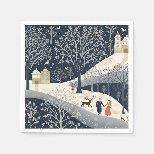 De warmte van de zon in de winter servet (Voorkant)