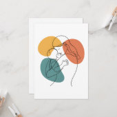 De warmte van een moeders omhelzing: Minimalistisc Kaart (Voorkant / Achterkant in situ)