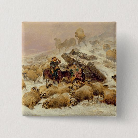 De Warmte van een Weegdram Vierkante Button 5,1 Cm (Voorkant)