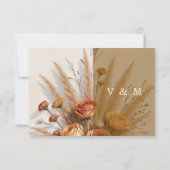 De warmte van herfst bruiloft QR code RSVP kaart (Achterkant)