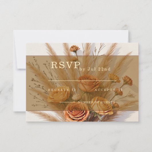 De warmte van herfst bruiloft RSVP kaarten Kaartje (Voorkant)