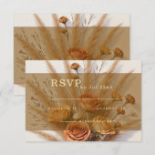 De warmte van herfst bruiloft RSVP kaarten Kaartje (Voorkant / Achterkant)