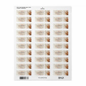De warmte van het herfstbruiloftsadres etiket (Full Sheet)