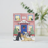 De Warmte van Kerstmis Feestdagenkaart (Staand voorkant)