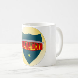DE WARMTE – Vetgedrukte Badge Mok met Retro Star P