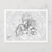 De Warrior en de Princess Briefkaart (Voorkant)