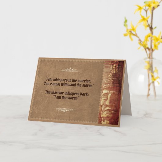 De Warrior fluistert "Ik ben het Storm"  Kaart (Gele Bloem)