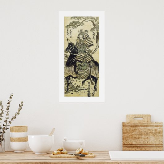 De Warrior Hero (wit) Poster (Keuken)