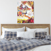 De Warrior Stretched Canvas druk Afdruk (Insitu (Slaapkamer))