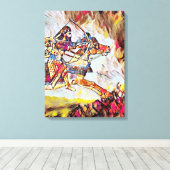 De Warrior Stretched Canvas druk Afdruk (Insitu (Houten vloer))