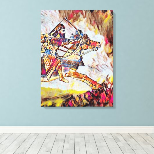 De Warrior Stretched Canvas druk Afdruk (Insitu (Houten vloer))
