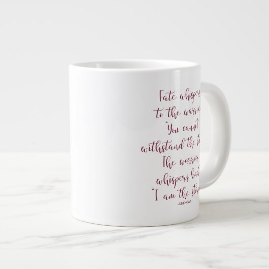 De Warrior Whispers Back Jumbo Mok (Voorkant rechts)