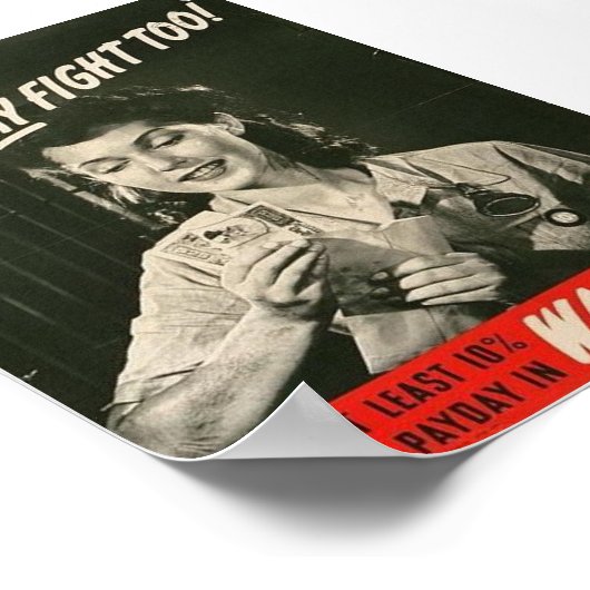 De Wartime Vrouw. Poster (Hoek)