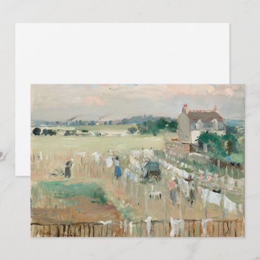 De was buiten hangen om te drogen | Berthe Morisot (Voorkant / Achterkant)