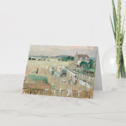 De was buiten hangen om te drogen | Berthe Morisot Kaart (Voorkant)