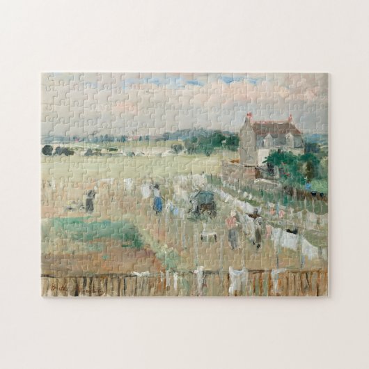 De was buiten hangen om te drogen | Berthe Morisot Legpuzzel (Horizontaal)