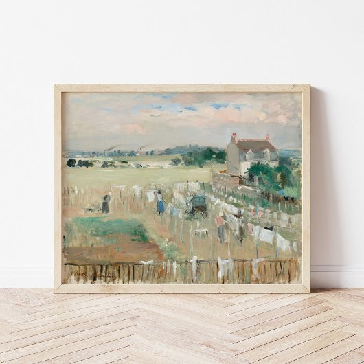De was buiten hangen om te drogen | Berthe Morisot Poster