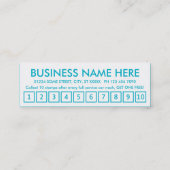 de was van de auto. trouwerekaart klantenkaartje (Achterkant)