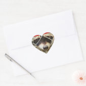 de wasbeer op Hart Stickers (Envelop)