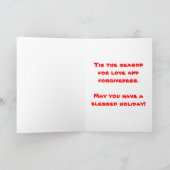 De Wasbeer van Kerstmis - Wenskaart Feestdagen Kaart (Binnen)