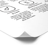 De washandssymbolen zorgen voor het verwijderen va poster (Hoek)