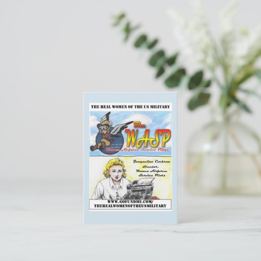 De WASP Jacqueline Cochran-handelskaart Visitekaartje (Staand voorkant)