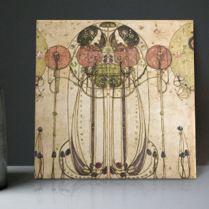 De Wassail Mackintosh Art Deco wanddecoratie 2/3 Tegeltje