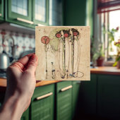 De Wassail Mackintosh Art Nouveau Wall Decor Cera Tegeltje