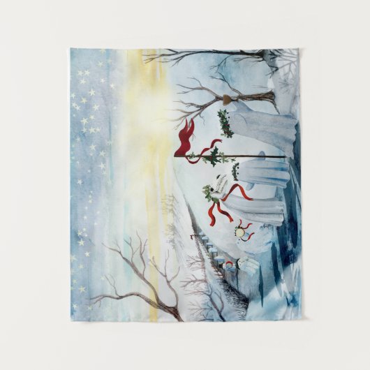 De Wassailing-geesten Wandkleed (Voorkant)