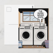 De wasserij eindigt nooit briefkaart (Voorkant / Achterkant)