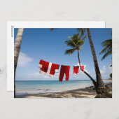 De Wasserij van de kerstman op Strand Feestdagenkaart (Voorkant / Achterkant)