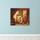 De wasvrouw canvas afdruk (Insitu (Houten vloer))