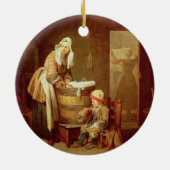 De wasvrouw keramisch ornament (Achterkant)