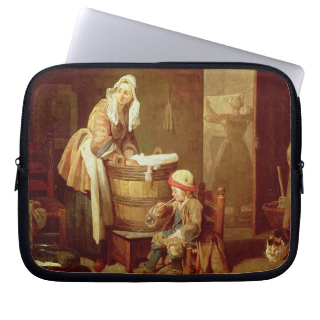 De wasvrouw laptop sleeve (Voorkant)