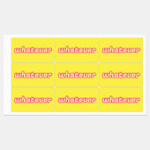 De 'Wat'-kunst Labels (Vel)