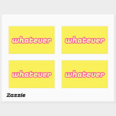 De 'Wat'-kunst Rechthoekige Sticker (Vel)