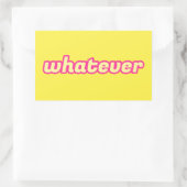 De 'Wat'-kunst Rechthoekige Sticker (Tas)