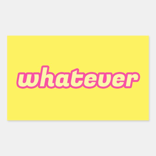 De 'Wat'-kunst Rechthoekige Sticker (Voorkant)