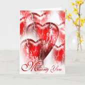 De water-bespatte Harten die u kaarden missen Kaart (Gele Bloem)