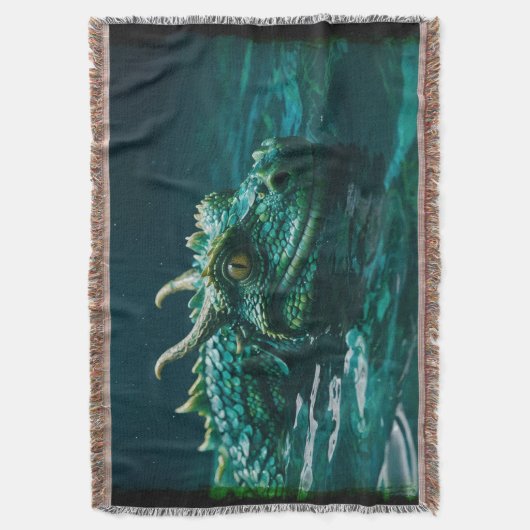 De Water Dragon Fantasy Kunst Deken (Voorkant Verticaal)