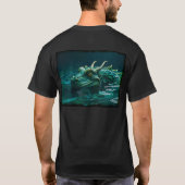 De Water Dragon Fantasy Kunst T-shirt (Achterkant)