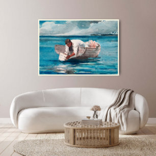 De Water Fan door Winslow Homer Poster